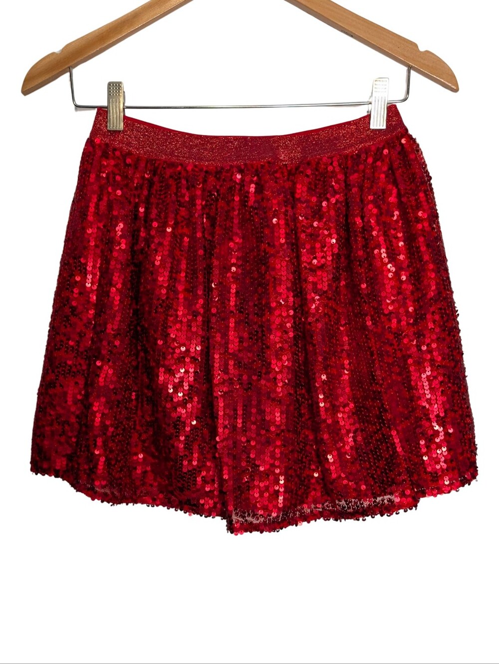 Cat & Jack Red Sequin Skirt. Size 10/12 Girl
